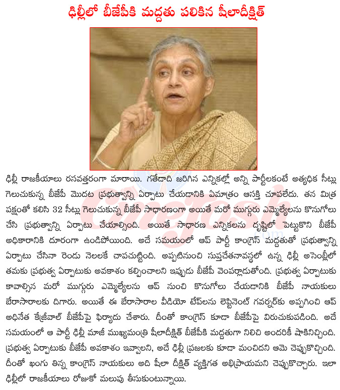 delhi politics,ex cm shila dikshith,governer shila dixith,shila dikshith about bjp,shila dikshith plitical career,shila dikshith angrey,shila dikshith vs sonia gandhi,aap,aam aaadmi party,arvind kejrival  delhi politics, ex cm shila dikshith, governer shila dixith, shila dikshith about bjp, shila dikshith plitical career, shila dikshith angrey, shila dikshith vs sonia gandhi, aap, aam aaadmi party, arvind kejrival